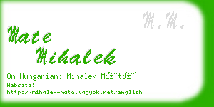 mate mihalek business card